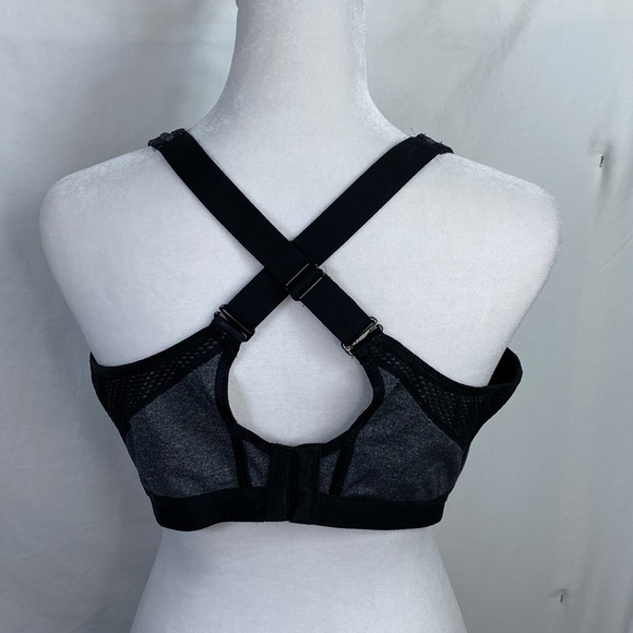 Wacoal 855229 Gray with Black Trim Sports Convertible Underwire Bra.  Size 38DD. - Picture 6 of 13